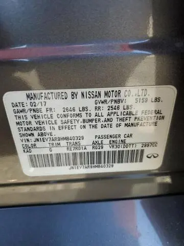 2017 INFINITI Q50 PREMIUM