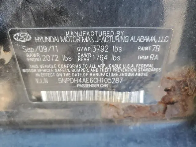 2012 HYUNDAI ELANTRA GLS  