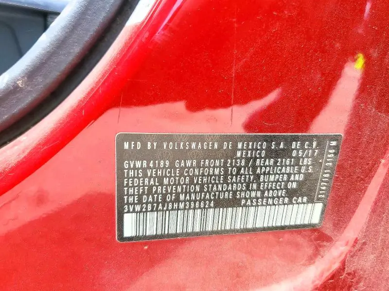 2017 VOLKSWAGEN JETTA S  