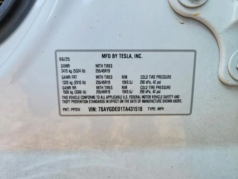 2026 TESLA MODEL Y   