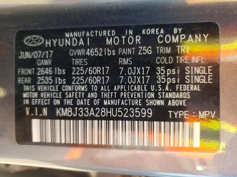 2017 HYUNDAI TUCSON ECO  