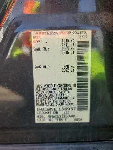 2014 NISSAN ALTIMA 2.5  