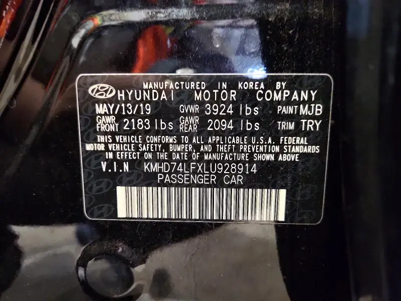 2020 HYUNDAI ELANTRA SE  