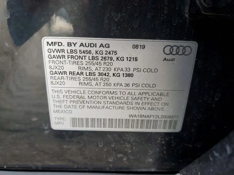 2020 AUDI Q5 PREMIUM PLUS  