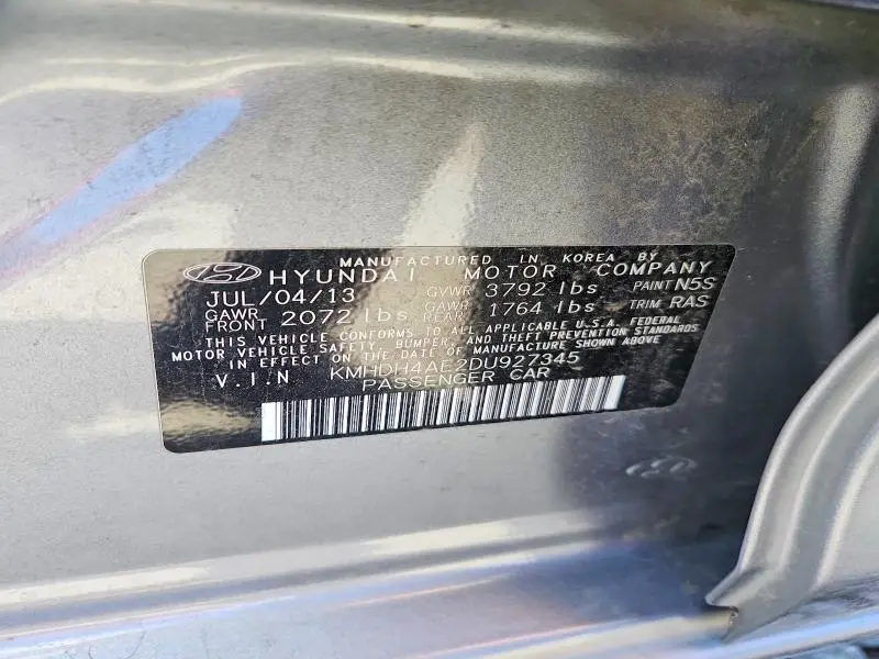 2013 HYUNDAI ELANTRA GLS  