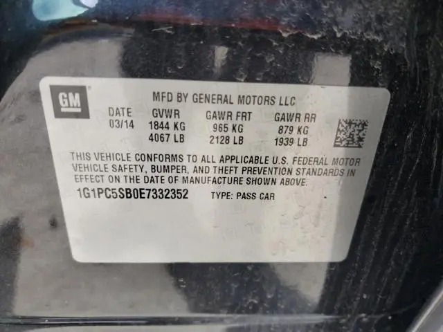 2014 CHEVROLET CRUZE LT  