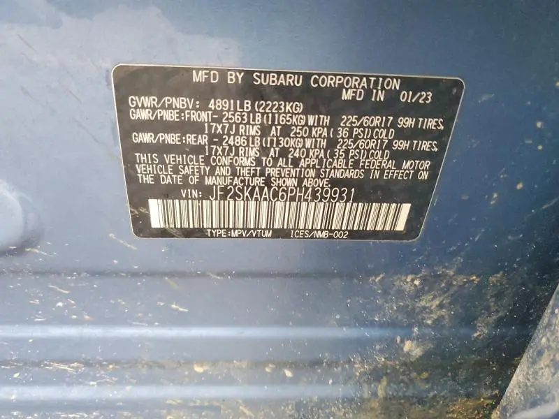 2023 SUBARU FORESTER   