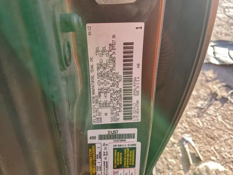 2013 TOYOTA TUNDRA CREWMAX SR5  