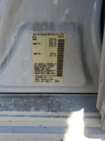 2015 NISSAN ALTIMA 2.5  