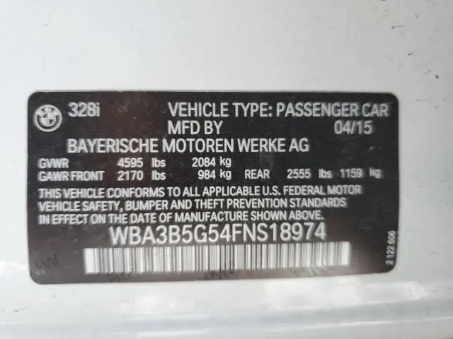 2015 BMW 328 XI SULEV
