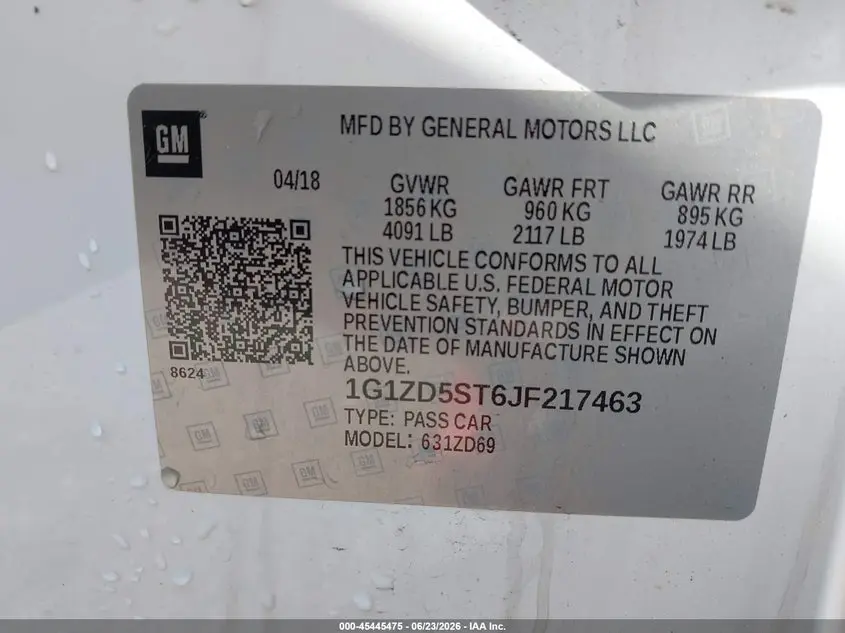 2018 CHEVROLET MALIBU LT