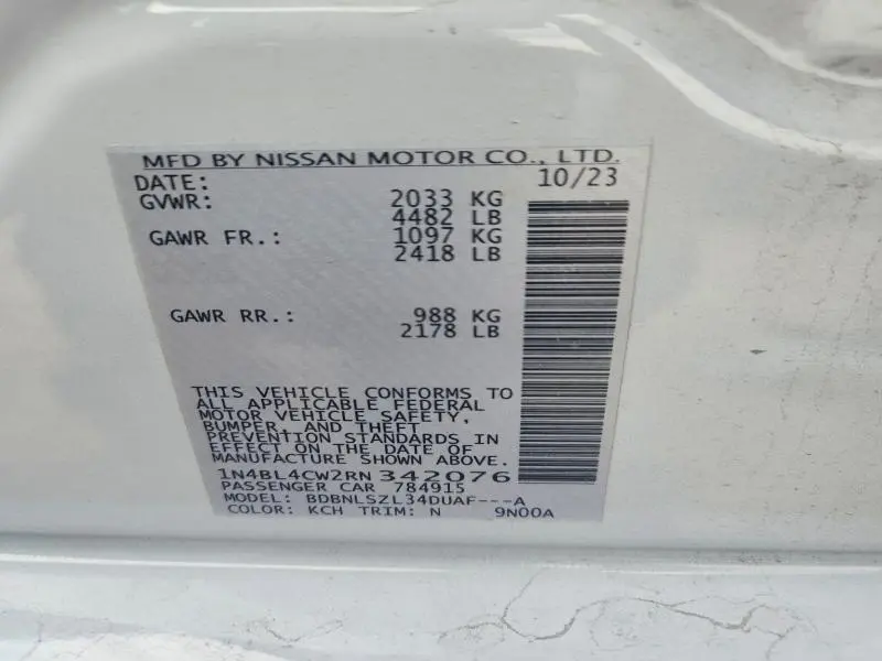2024 NISSAN ALTIMA SR  