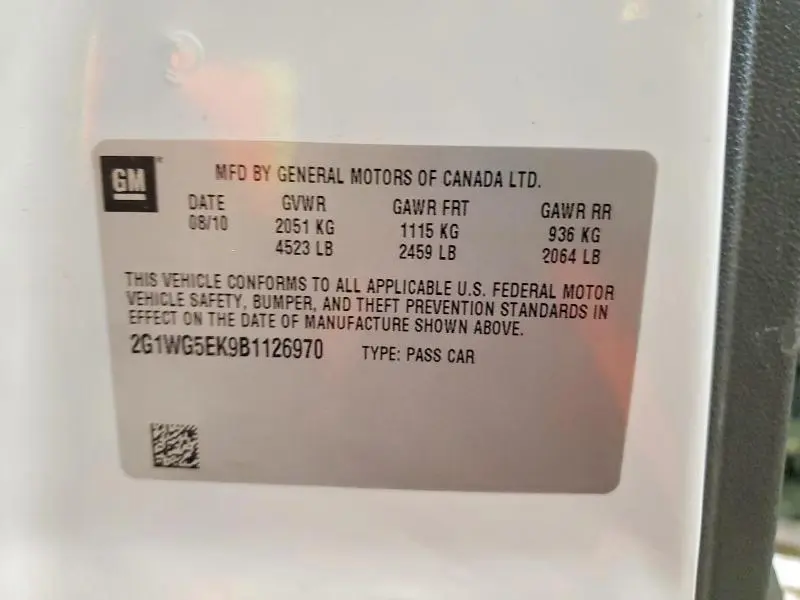 2011 CHEVROLET IMPALA LT  