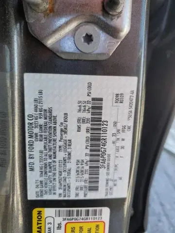 2016 FORD FUSION S  