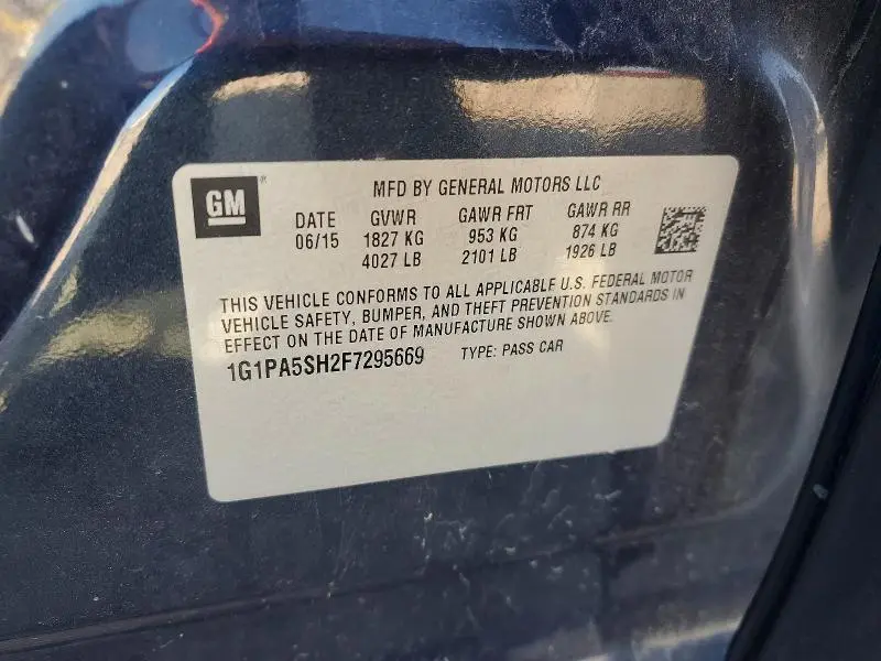 2015 CHEVROLET CRUZE LS  