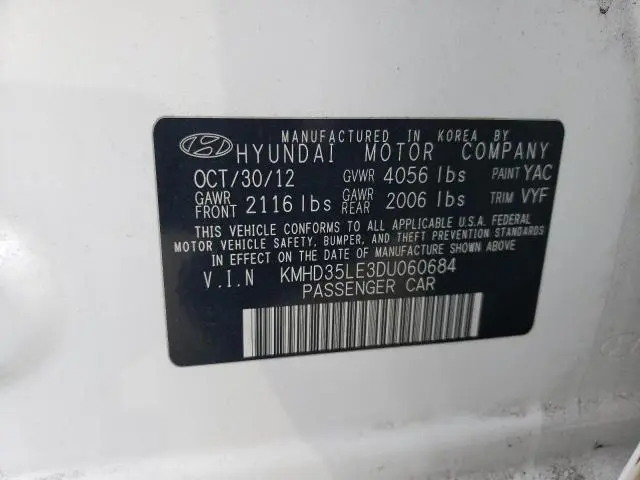 2013 HYUNDAI ELANTRA GT   