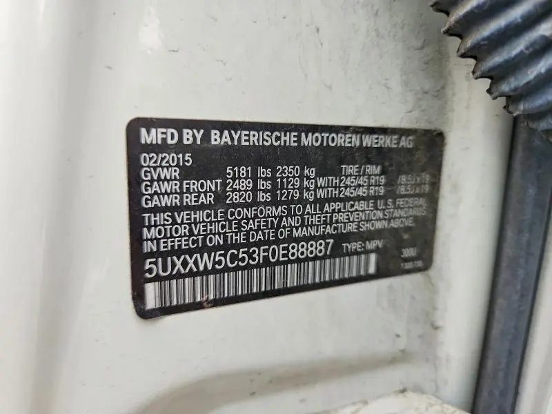 2015 BMW X4 XDRIVE35I  