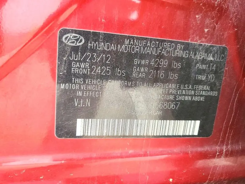 2013 HYUNDAI SONATA GLS  