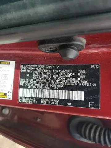 2013 TOYOTA 4RUNNER SR5  