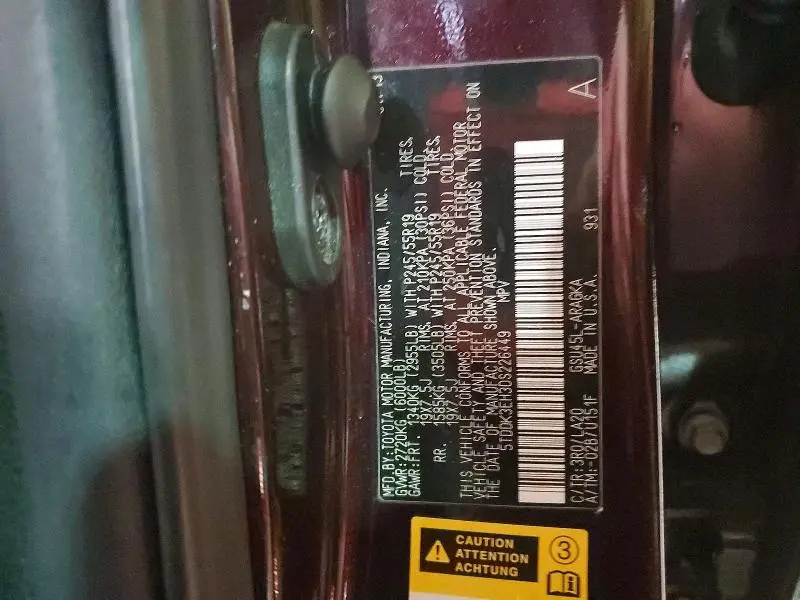 2013 TOYOTA HIGHLANDER LIMITED  