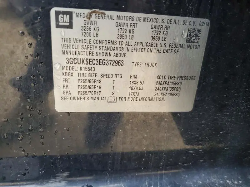 2014 CHEVROLET SILVERADO K1500 LTZ  