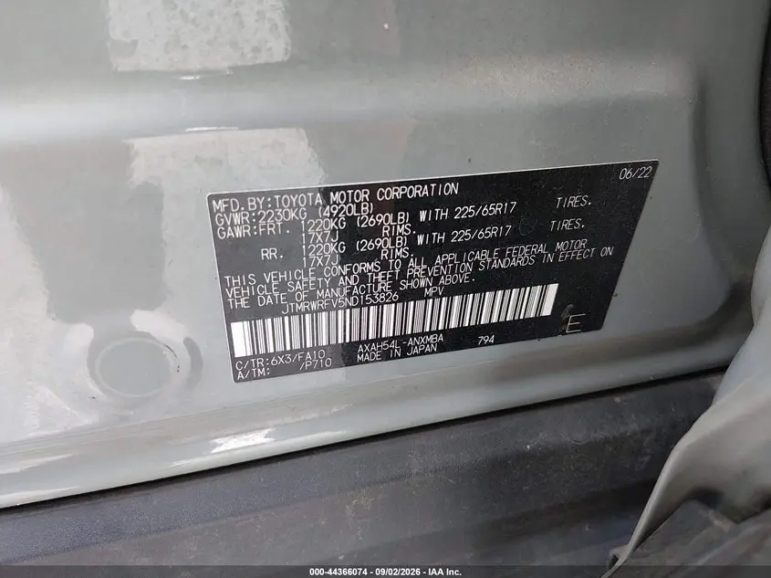 2022 TOYOTA RAV4 HYBRID XLE