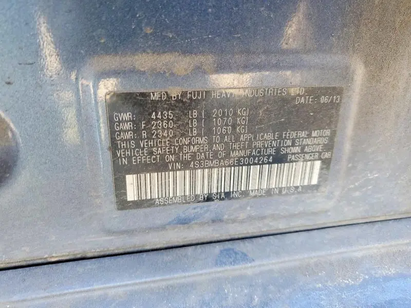 2014 SUBARU LEGACY 2.5I  