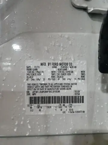 2015 FORD EDGE TITANIUM  