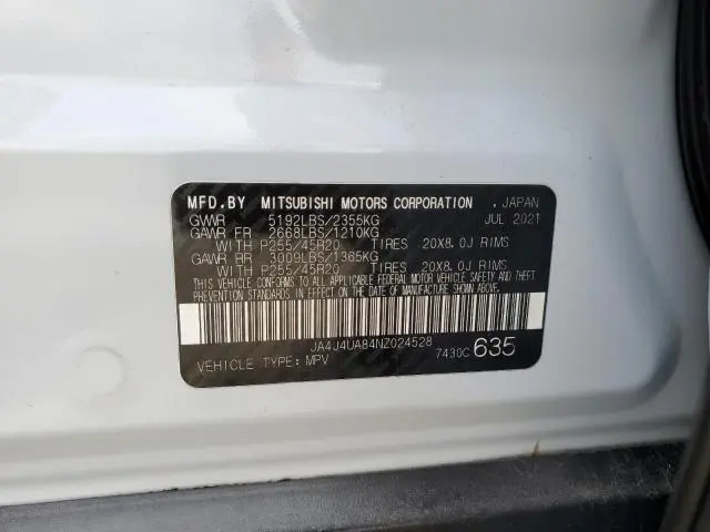 2022 MITSUBISHI OUTLANDER SE  