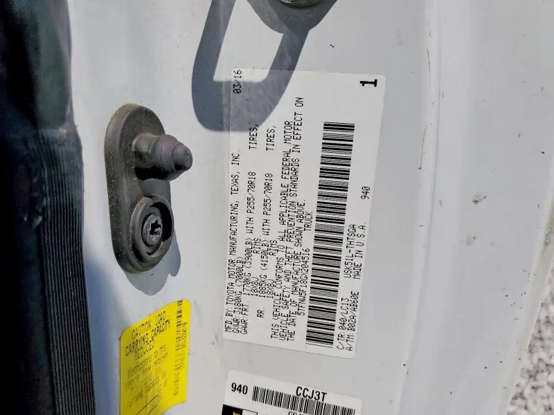 2016 TOYOTA TUNDRA SR  