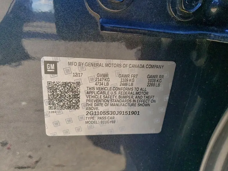 2018 CHEVROLET IMPALA LT  