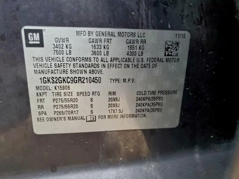 2016 GMC YUKON XL K1500 SLT  