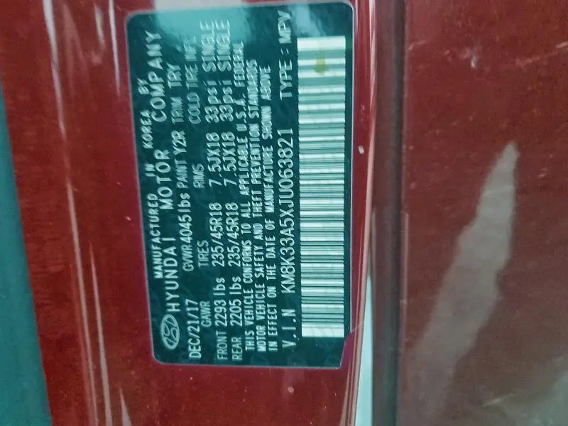 2018 HYUNDAI KONA LIMITED  