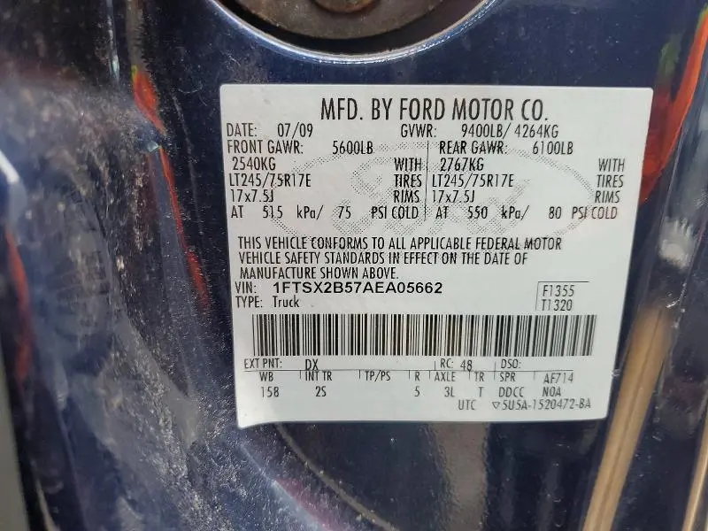 2010 FORD F250 SUPER DUTY  