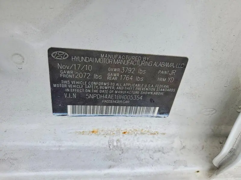 2011 HYUNDAI ELANTRA GLS  