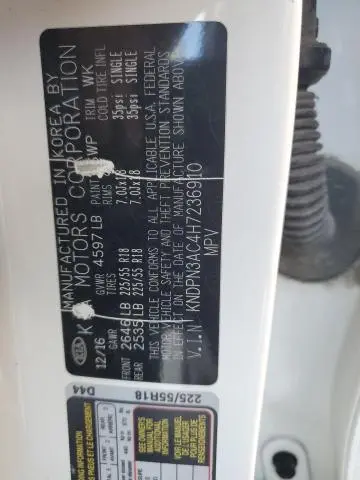 2017 KIA SPORTAGE EX  