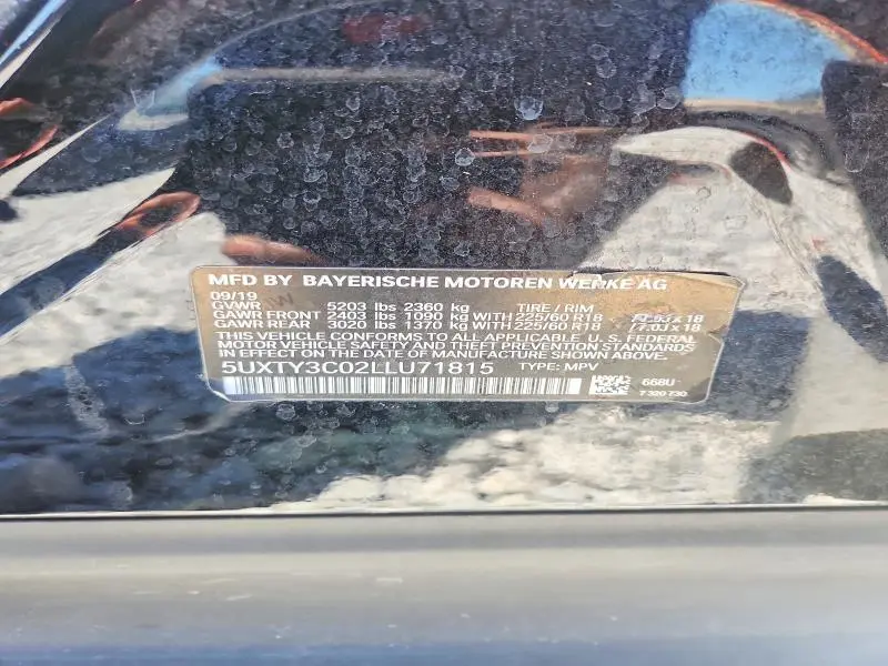 2020 BMW X3 SDRIVE30I  