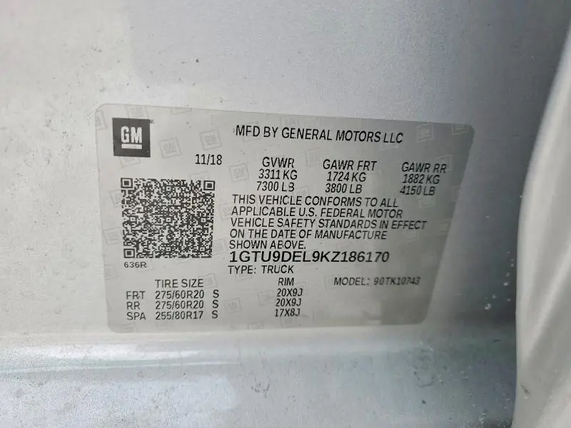 2019 GMC SIERRA K1500 SLT  