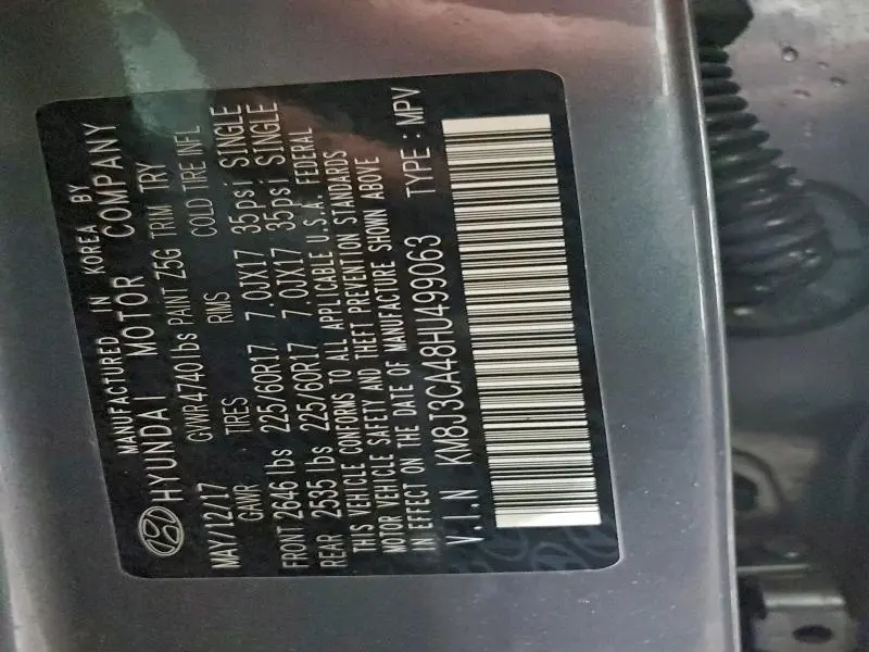 2017 HYUNDAI TUCSON LIMITED  