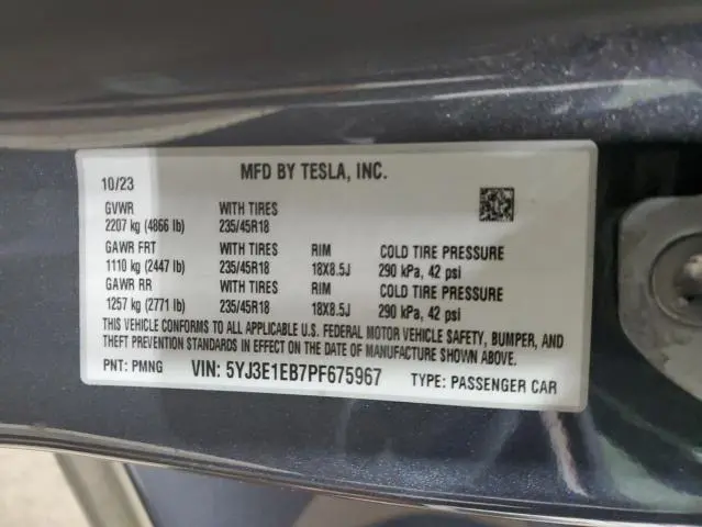 2023 TESLA MODEL 3   