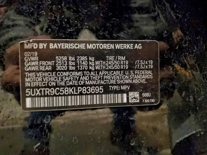 2019 BMW X3 XDRIVE30I  