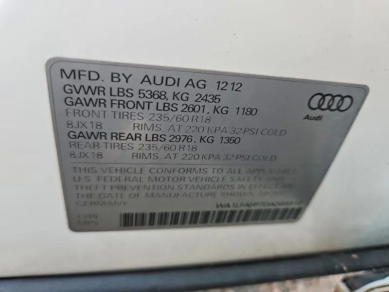 2013 AUDI Q5 PREMIUM PLUS  