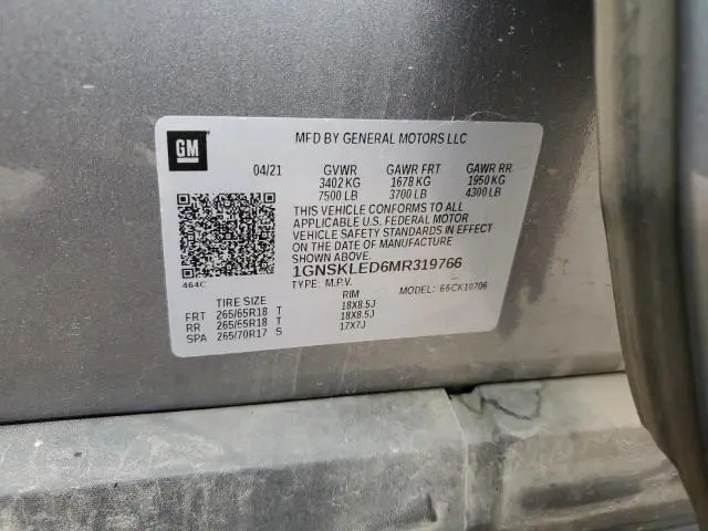 2021 CHEVROLET TAHOE K1500  