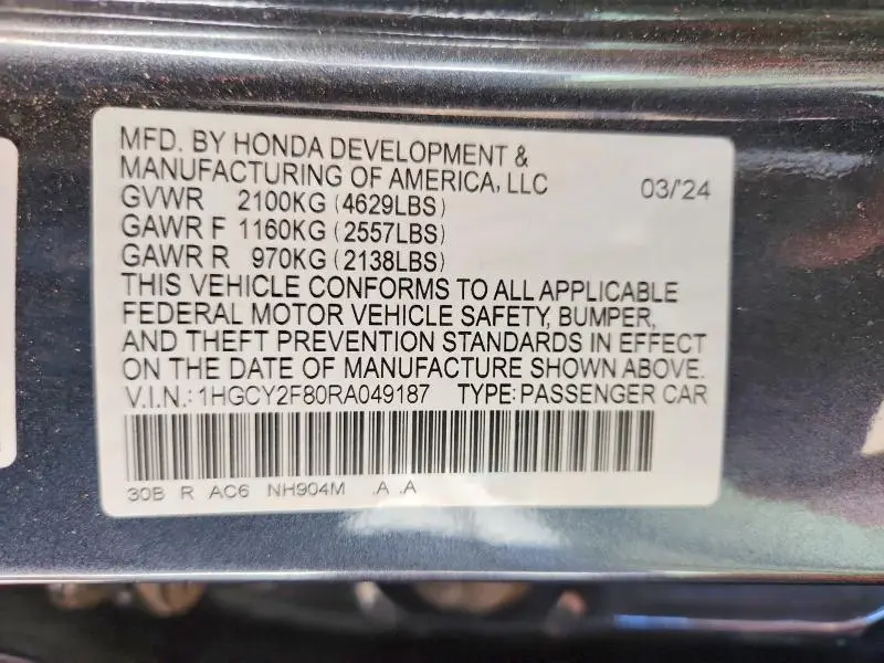 2024 HONDA ACCORD TOURING HYBRID  