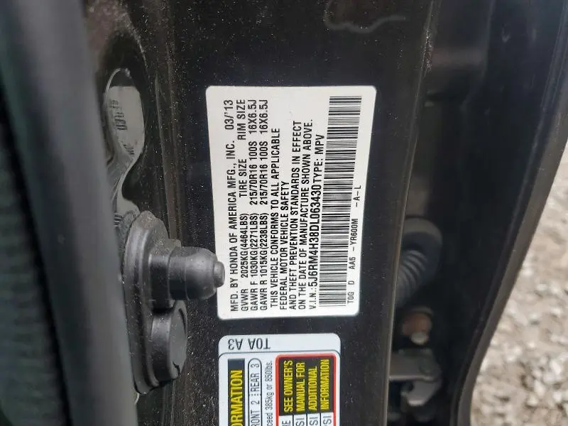 2013 HONDA CR-V LX  