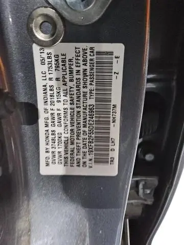 2013 HONDA CIVIC LX  