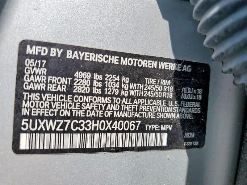 2017 BMW X3 SDRIVE28I  