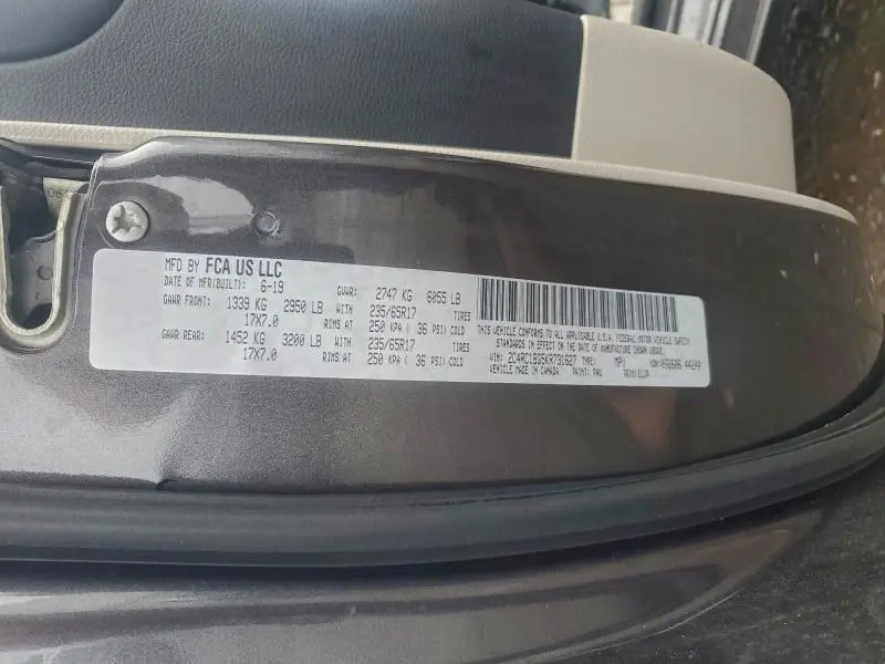 2019 CHRYSLER PACIFICA TOURING L  