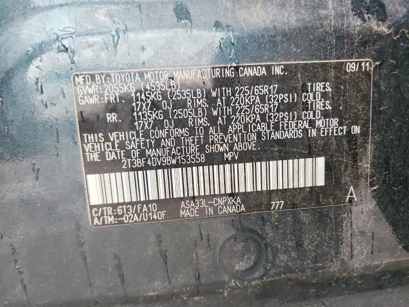 2011 TOYOTA RAV4 BASE  