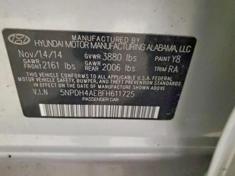 2015 HYUNDAI ELANTRA SE  